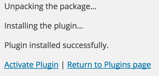 Plugin installed