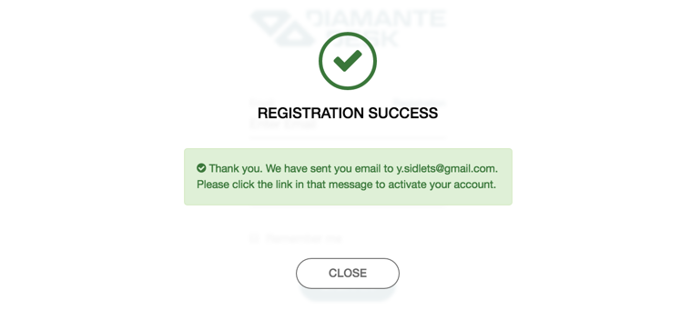 Successful registration